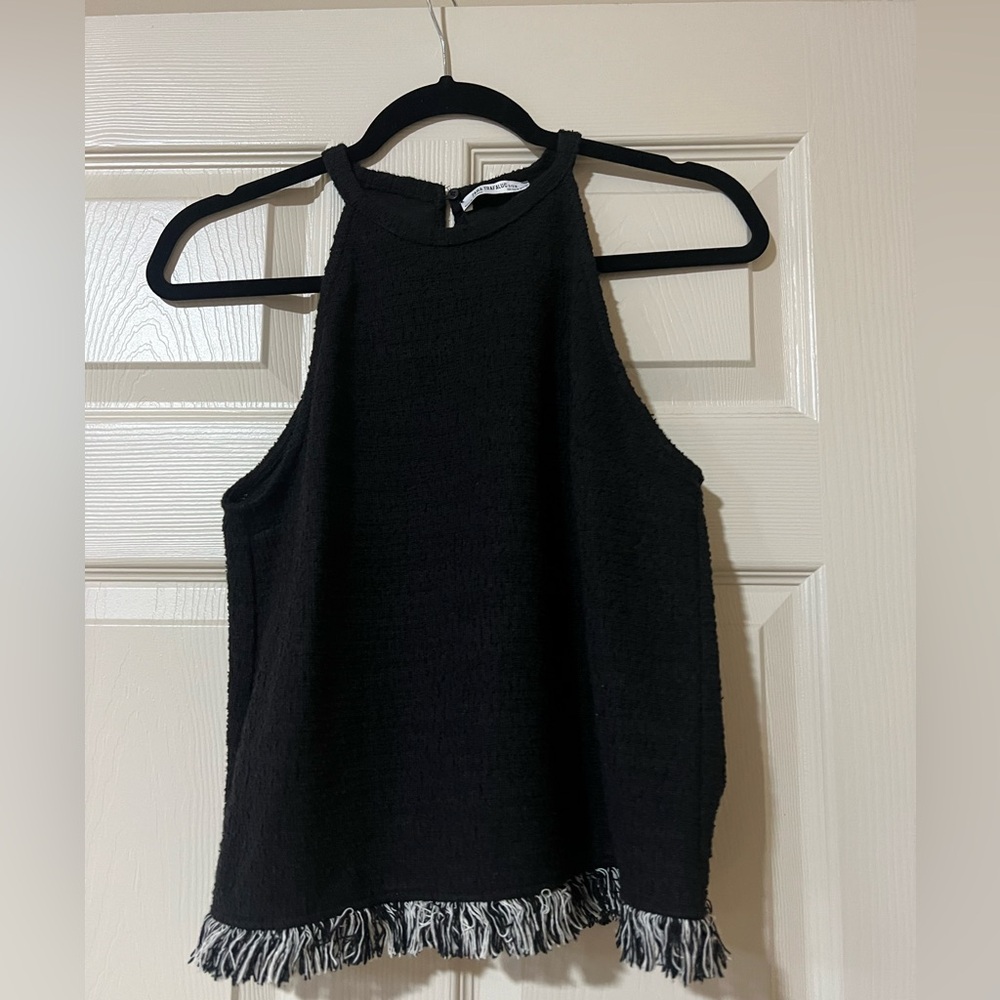 Zara Trafulac Women’s Tweed Fringe Top